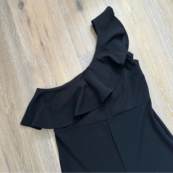 NWOT Altar'd State Embry Black Wide Leg Jumpsuit Ruffle Off Shoulder - Large - Picture 14 of 16